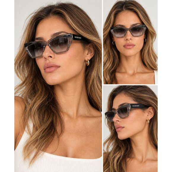 Burberry Accessories - BURBERRY Cateye Sunglasses Gray w Case B4299